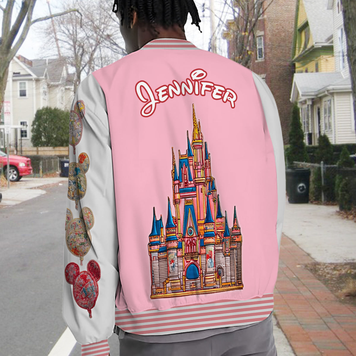 Magical Castle - Personalized Mouse Varsity Jacket