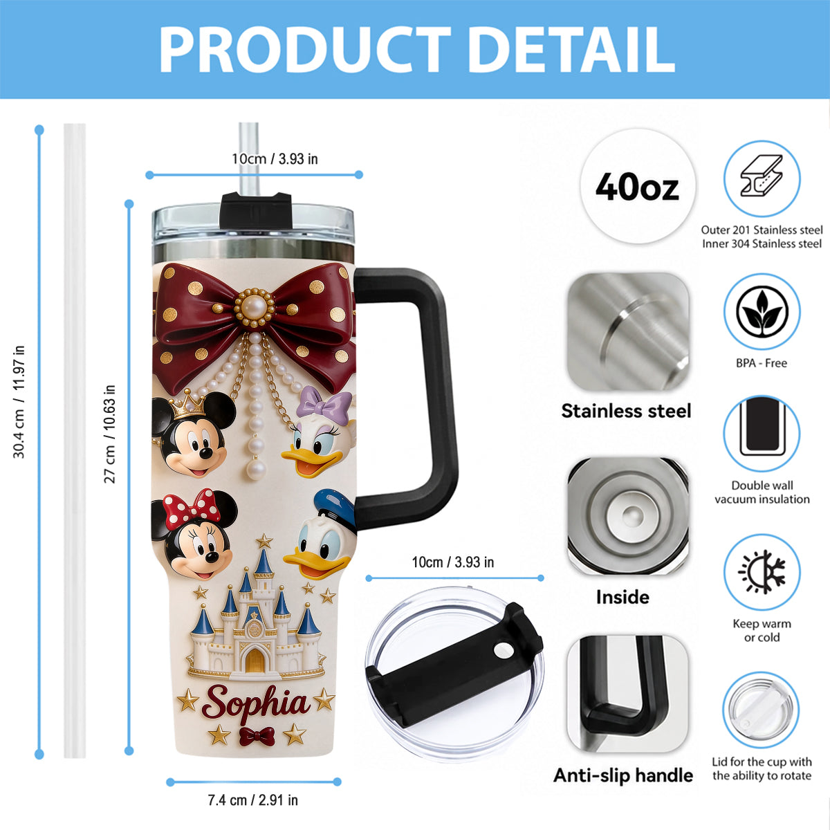 Friends - Personalized Dream Trip Tumbler With Handle
