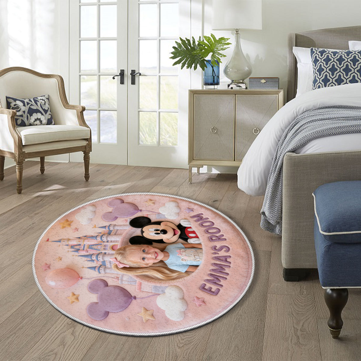 Any Photo Magical Friends - Personalized Mouse Non-Slip Tufted Rug