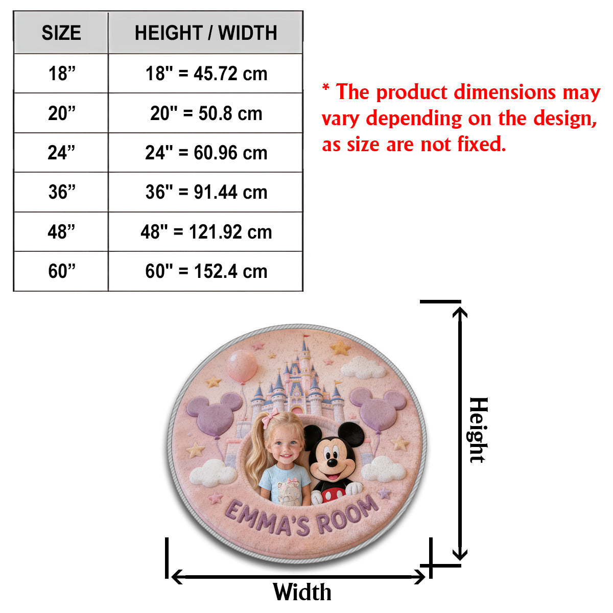 Any Photo Magical Friends - Personalized Mouse Non-Slip Tufted Rug
