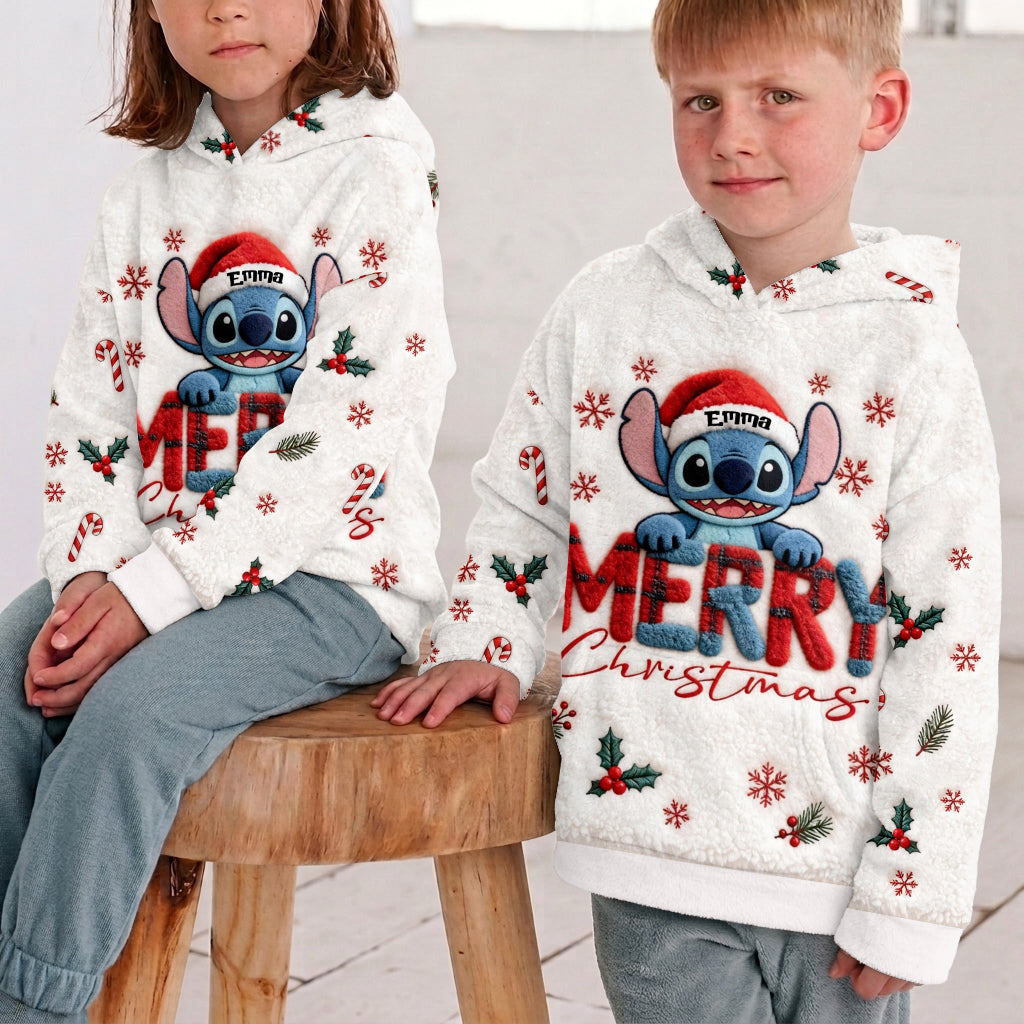Merry Christmas - Personalized Ohana Fleece Hoodie