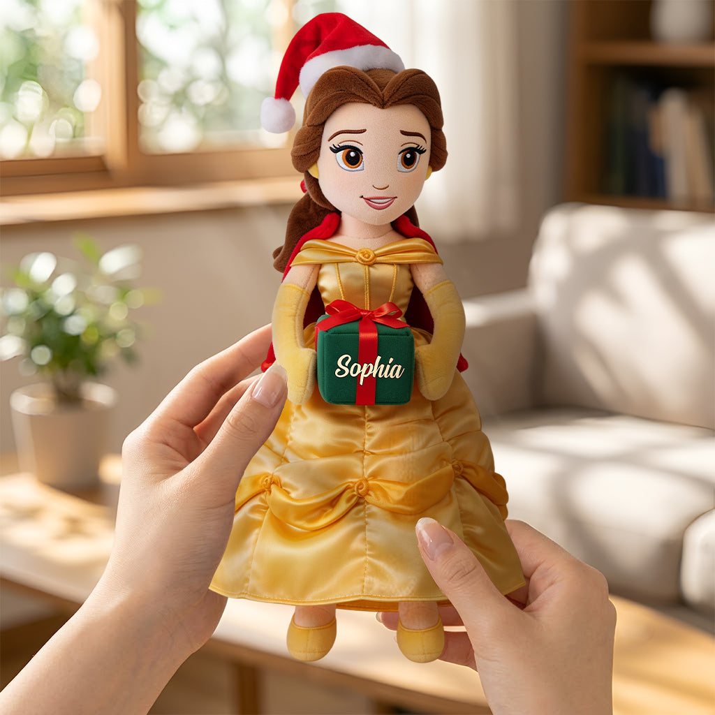 Merry Christmas Couple Gift - Personalized Beauty And The Beast Posable Plush Doll