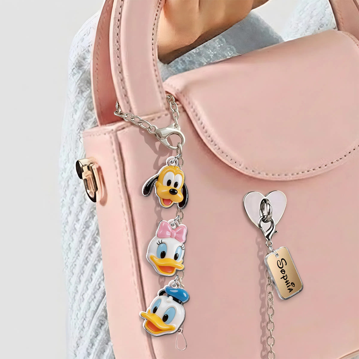 Magical Castle Friends Leather Phone Case & Charm Set - Personalized Mouse Dangling Charms