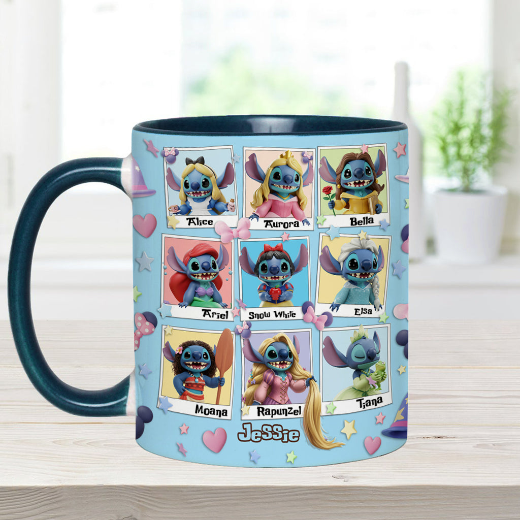 Blue Ohana Princess - Personalized Ohana Accent Mug