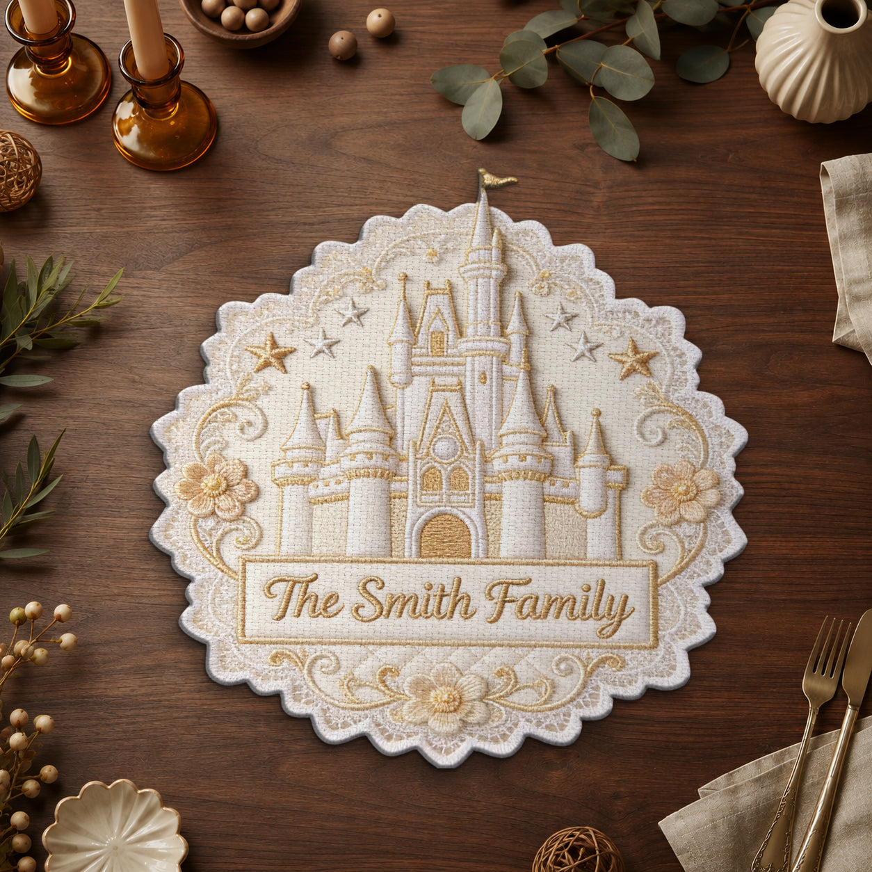 Believe In Magic - Personalized Mouse Custom Shape Placemat