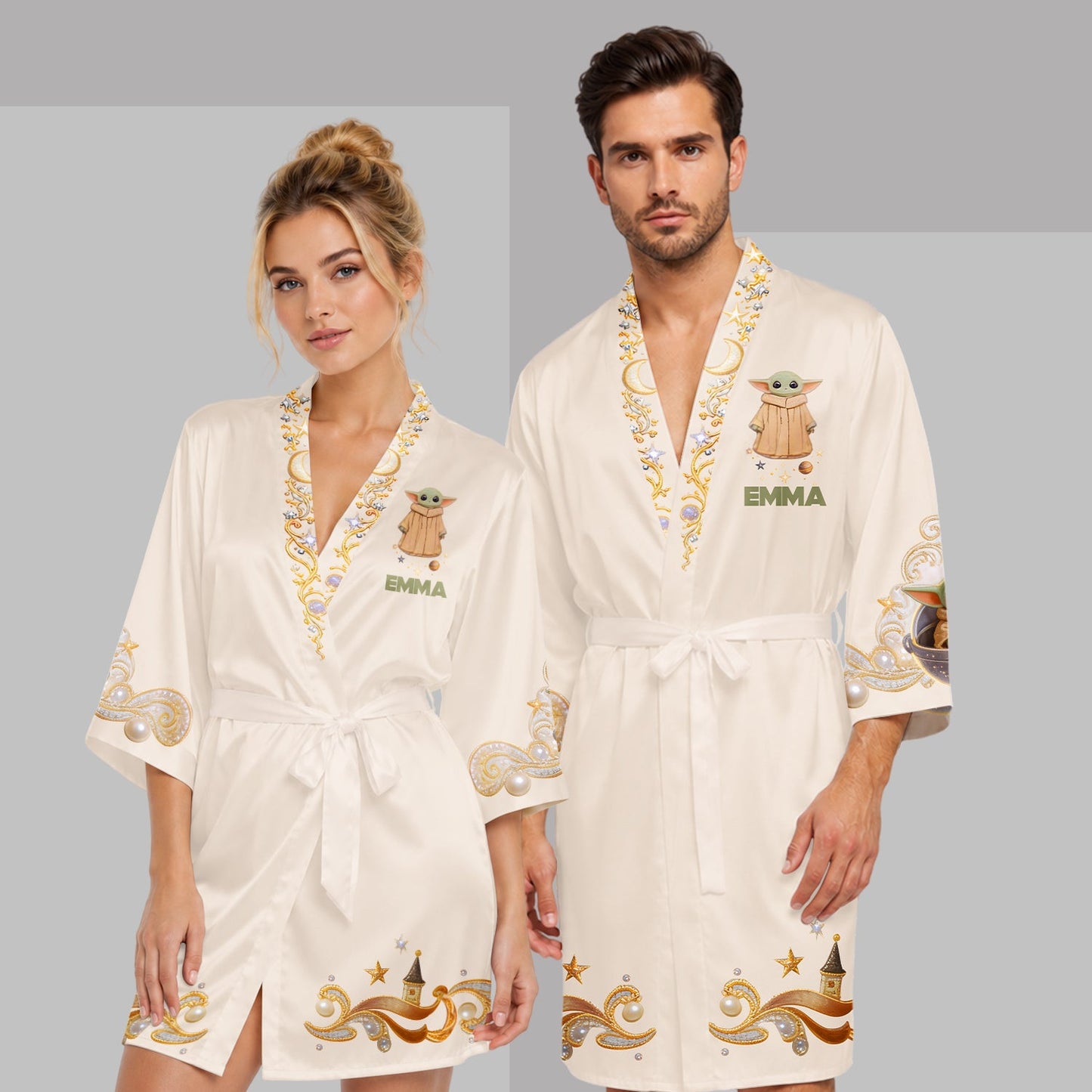 Cute Baby - Personalized The Force Satin Robe