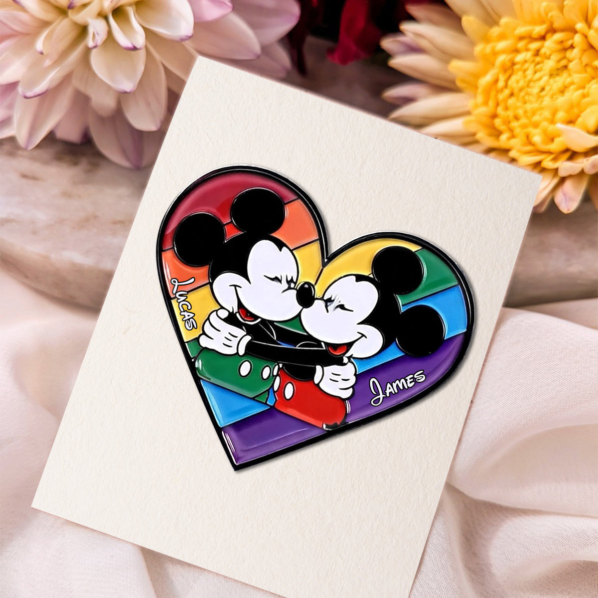 LGBT Cartoon Mouse, Pride Month - Personalized LGBT Support Pin