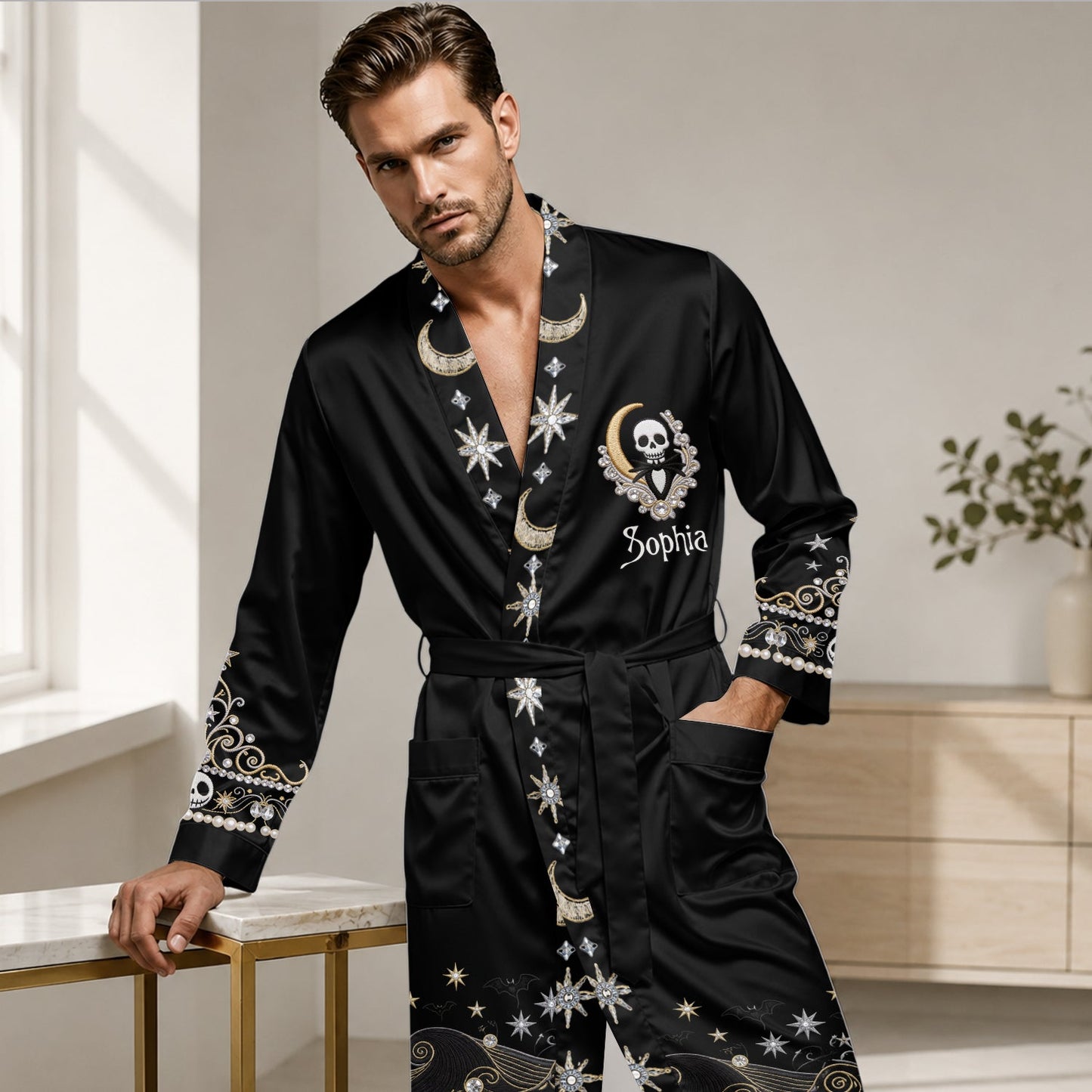 The Nightmare - Personalized Nightmare Satin Robe