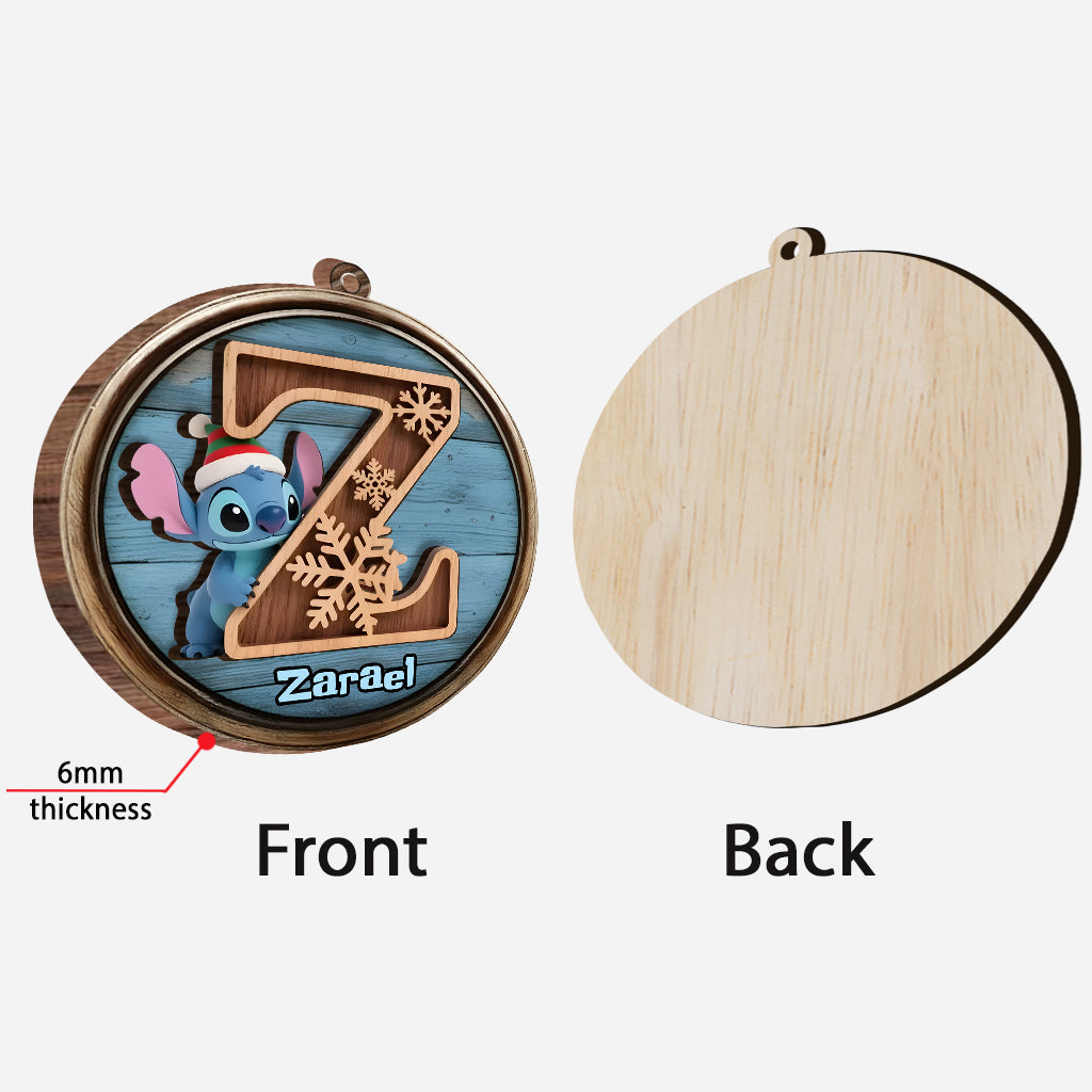 Ohana Means Family - Personalized Ohana 2 Layered Wooden Ornament