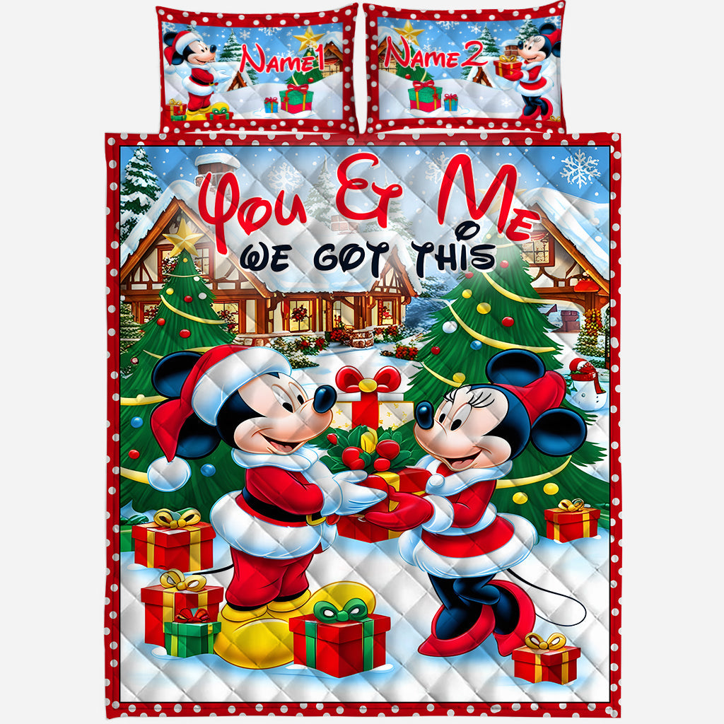 You And Me We Got This - Personalized Mouse Quilt Set