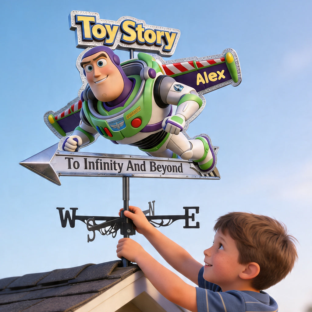 To Infinity And Beyond - Personalized Movie For Kids Weather Vane
