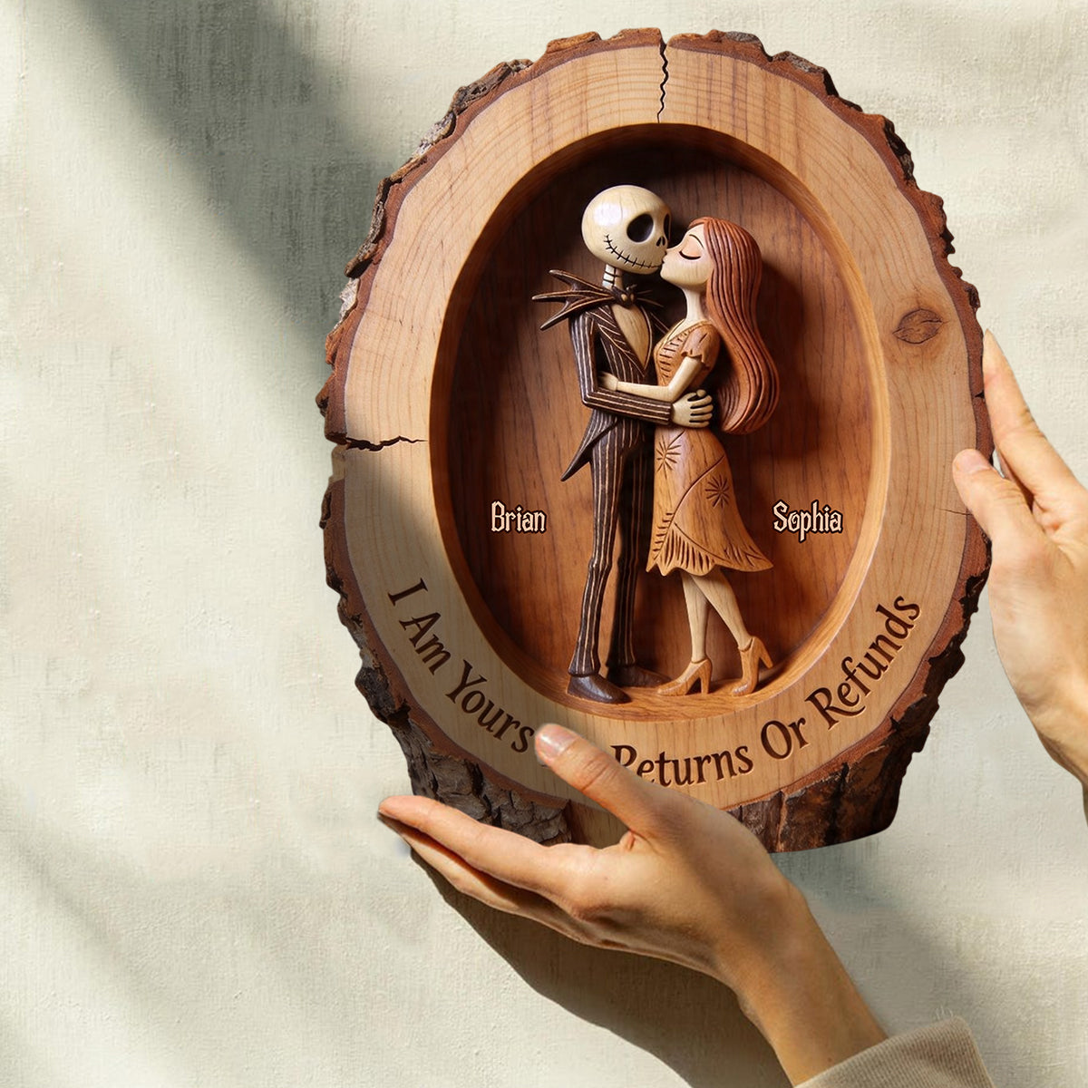 I Love You - Personalized Nightmare Custom Shaped Wood Plaque