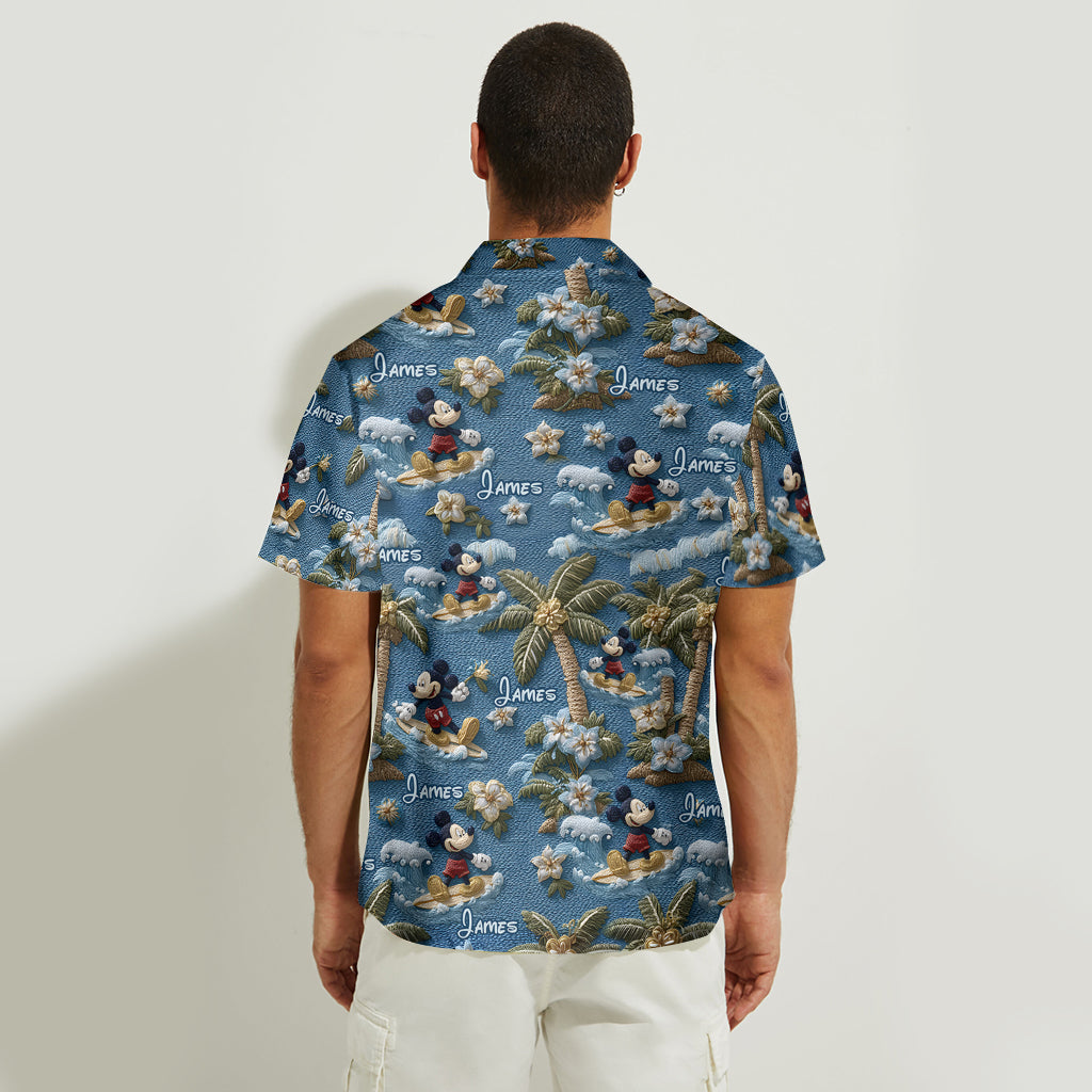 Happy Mouse Summer - Personalized Mouse Hawaiian Shirt