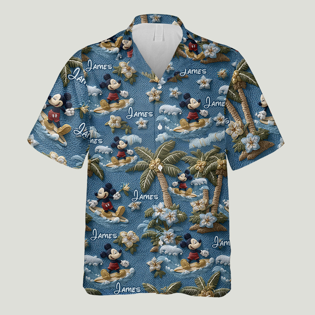 Happy Mouse Summer - Personalized Mouse Hawaiian Shirt