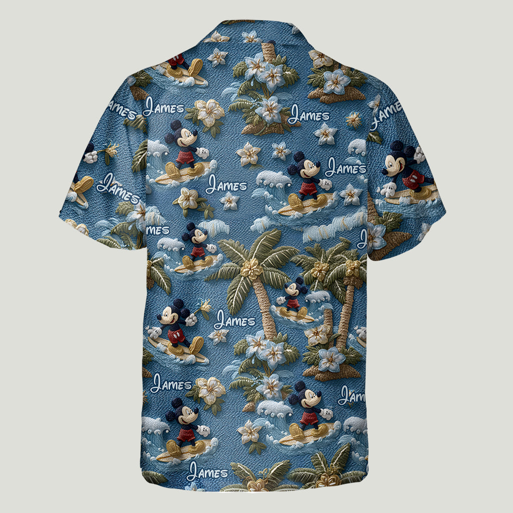 Happy Mouse Summer - Personalized Mouse Hawaiian Shirt