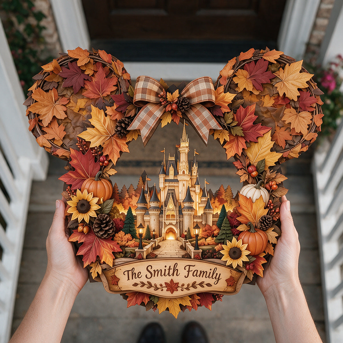 The Fall In Magical Land, Thanksgiving Decoration - Personalized Dream Trip Custom Shaped Wood Sign