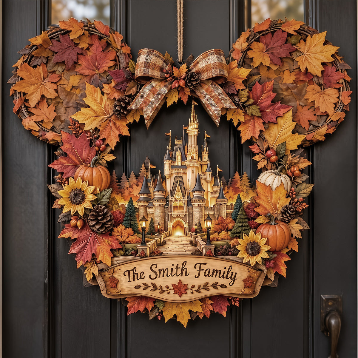 The Fall In Magical Land, Thanksgiving Decoration - Personalized Dream Trip Custom Shaped Wood Sign
