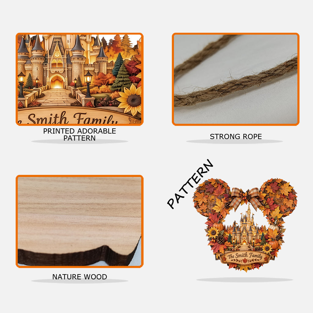 The Fall In Magical Land, Thanksgiving Decoration - Personalized Dream Trip Custom Shaped Wood Sign