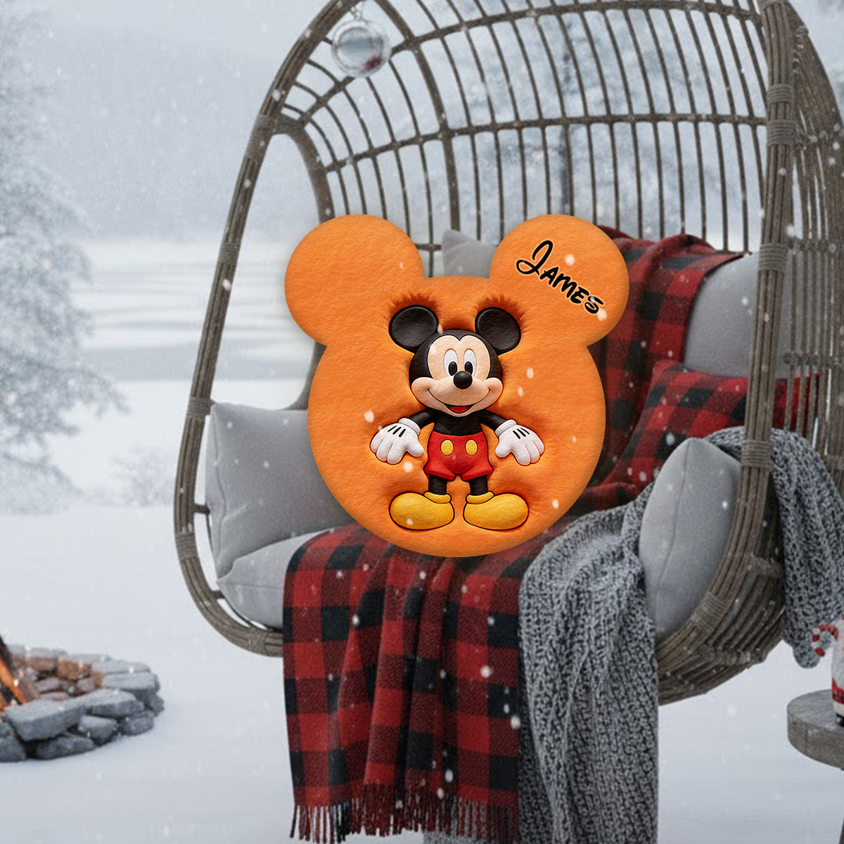 Magic Friends - Personalized Mouse Premium Faux Fur Pillow