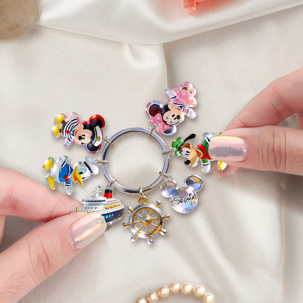 Cruise Time - Personalized Dream Cruise Premium Keychain With Charms