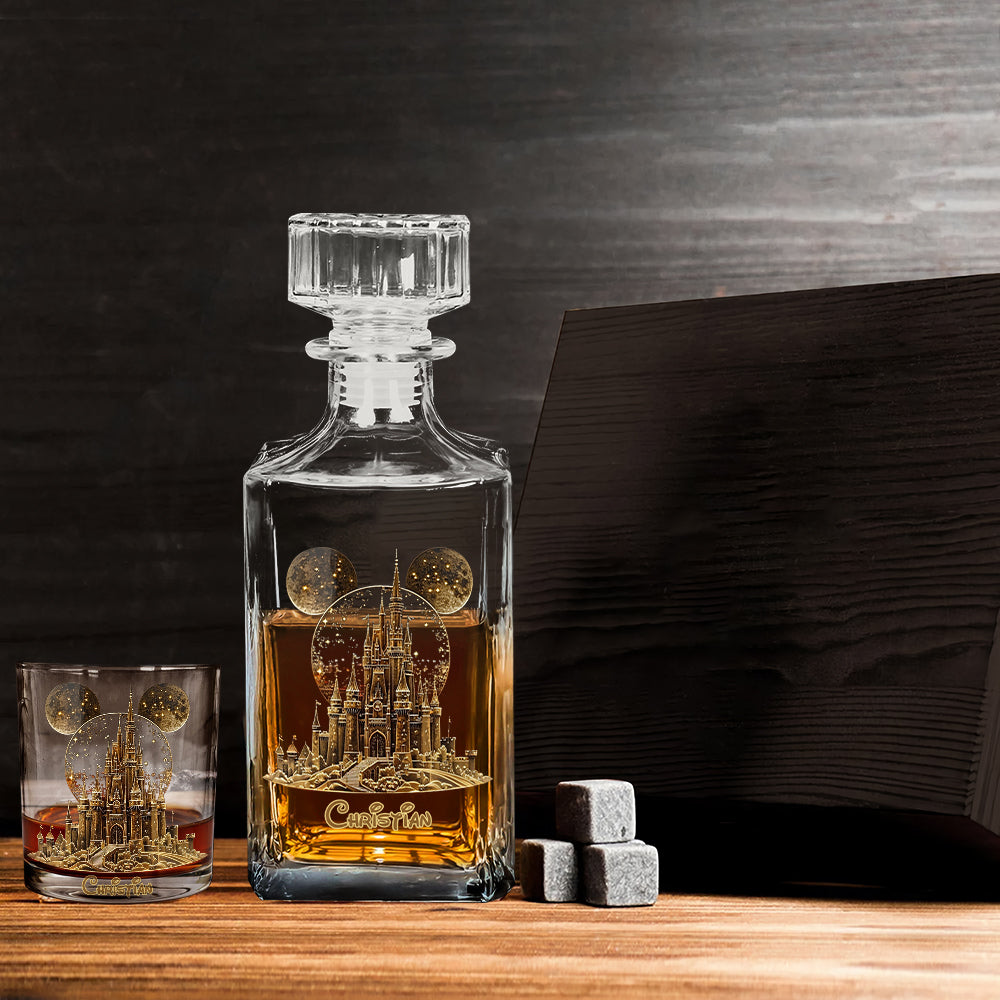 Magical Castle - Personalized Mouse Whiskey Decanter Set
