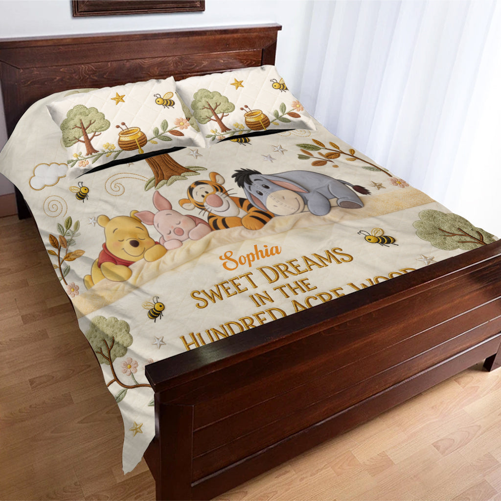 Sweet Dreams - Personalized Yellow Bear Bedding Set