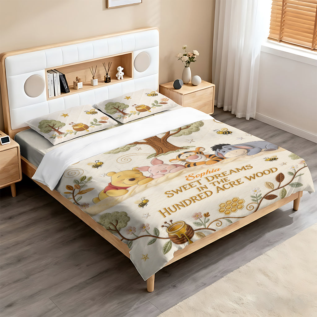 Sweet Dreams - Personalized Yellow Bear Bedding Set