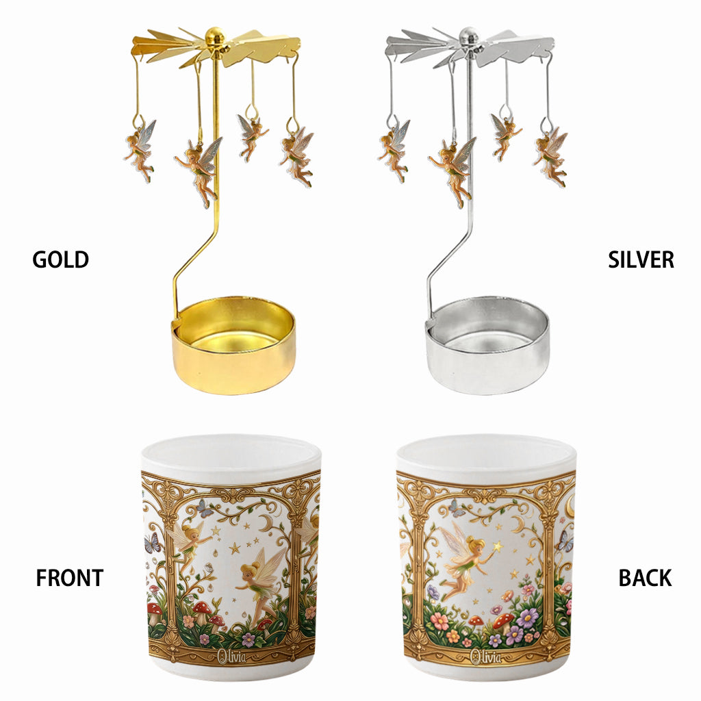 Magical Garden Fairy - Personalized Flying Fairy Spinning Candle Holder