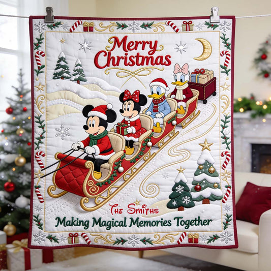 Dashing Through The Snow - Personalized Mouse Blanket