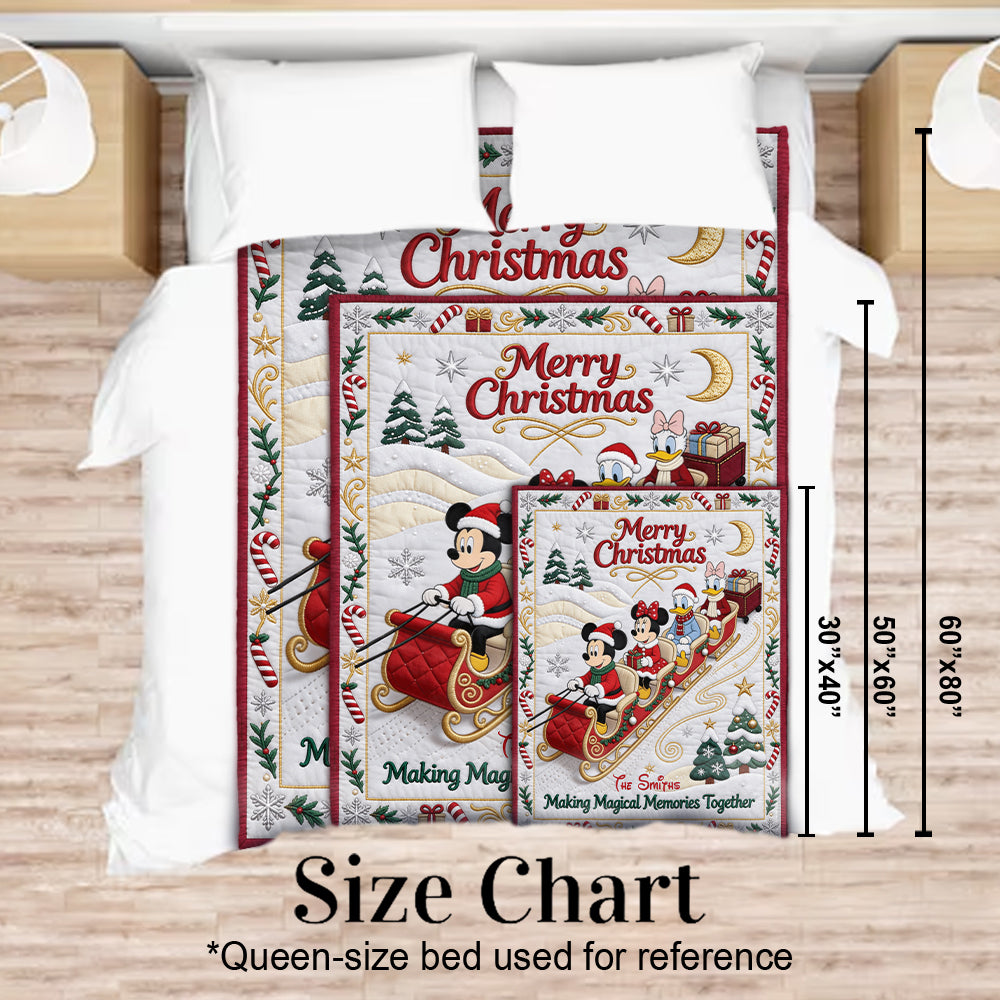 Dashing Through The Snow - Personalized Mouse Blanket