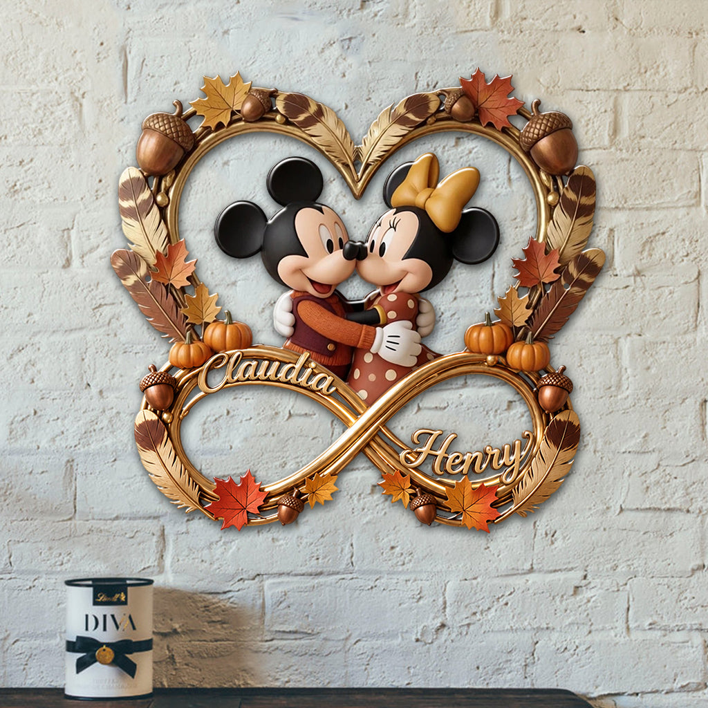 Our Thanksgiving Together - Personalized Mouse 3D Printed Cut Metal Sign