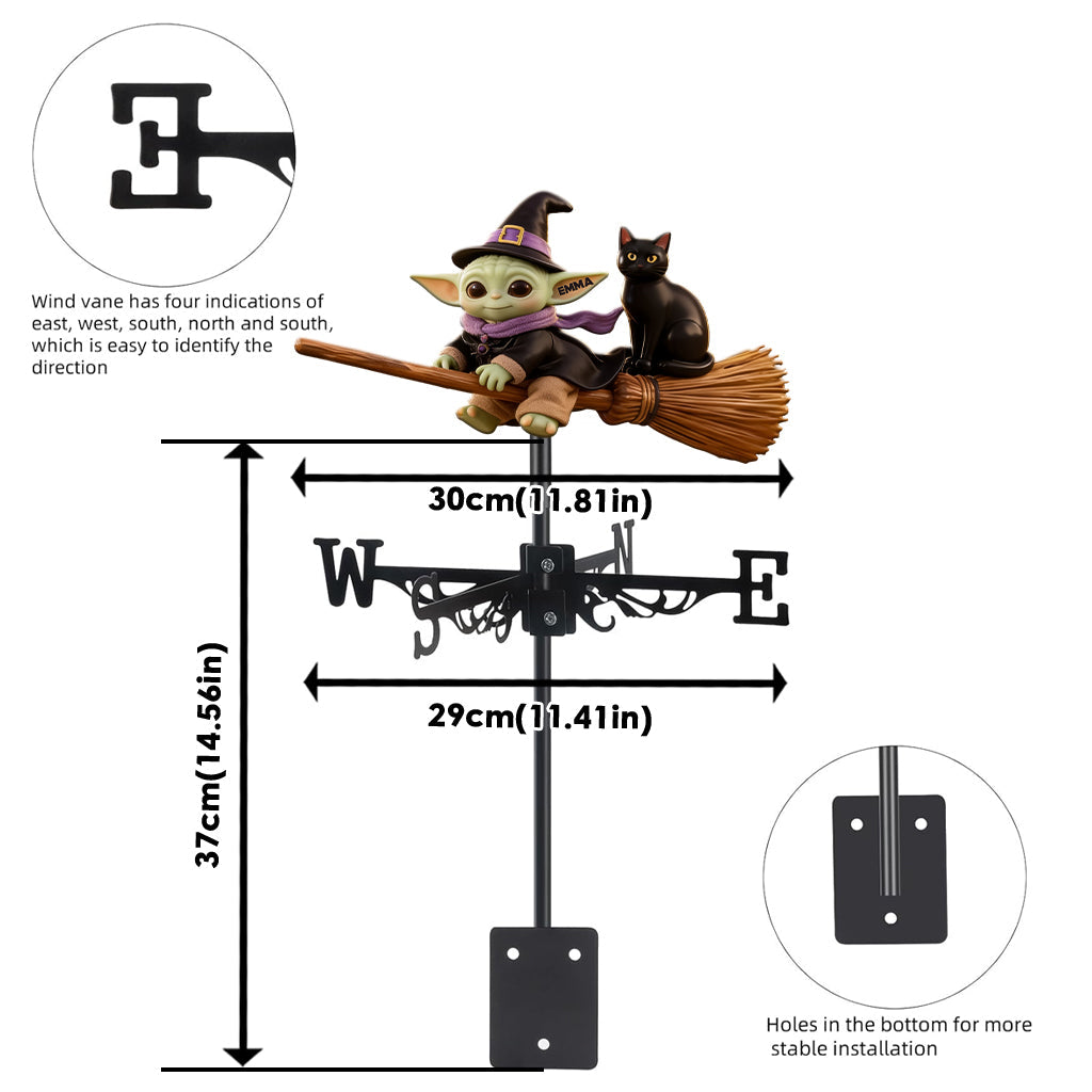 Cute Alien Baby - Personalized The Force Weather Vane