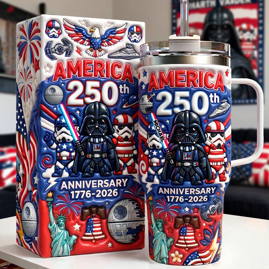 Galaxy USA 250th Anniversary - Personalized The Force Tumbler With Handle