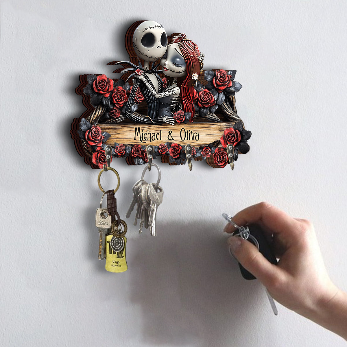 You & Me Sweet Home - Personalized Nightmare Custom Shaped Key Rack