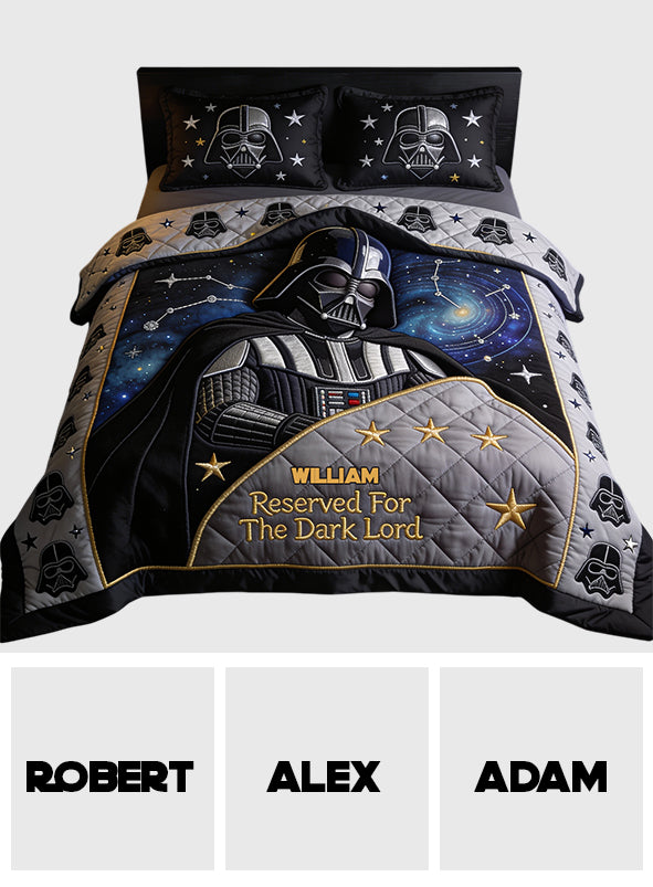 Reserved For The Dark Lord." - Personalized The Force Bedding Set