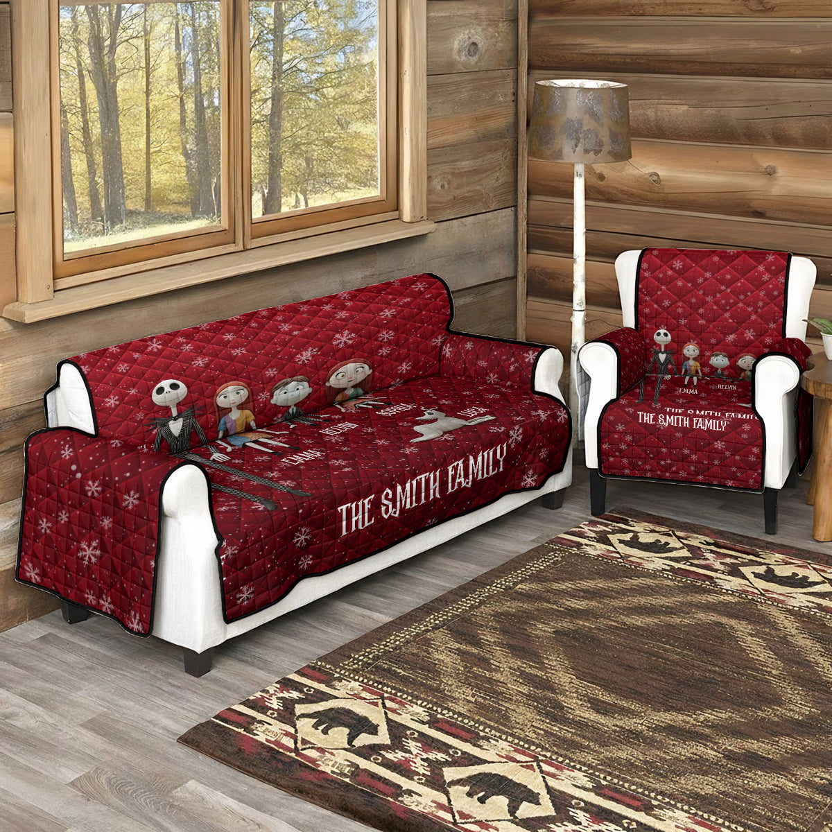 Nightmare Family - Personalized Nightmare Quilted Sofa/Couch Cover