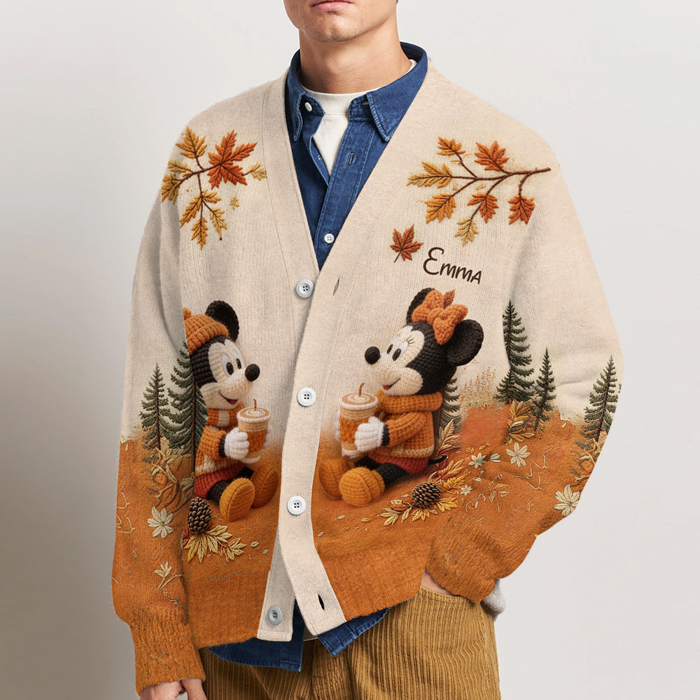 It's Pumpkin Spice Latte Season - Personalized Mouse Cardigan Sweater