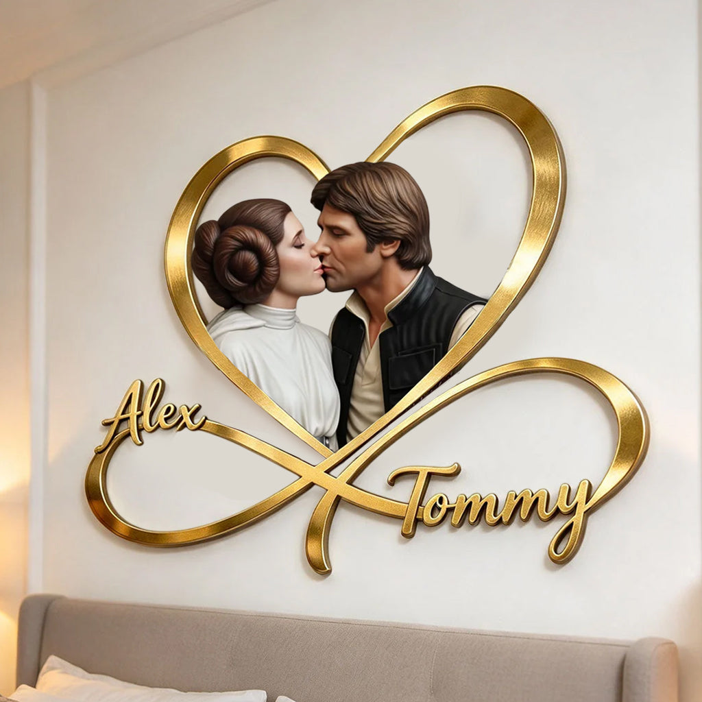 I Love You. I Know - Personalized The Force Cut Metal Sign