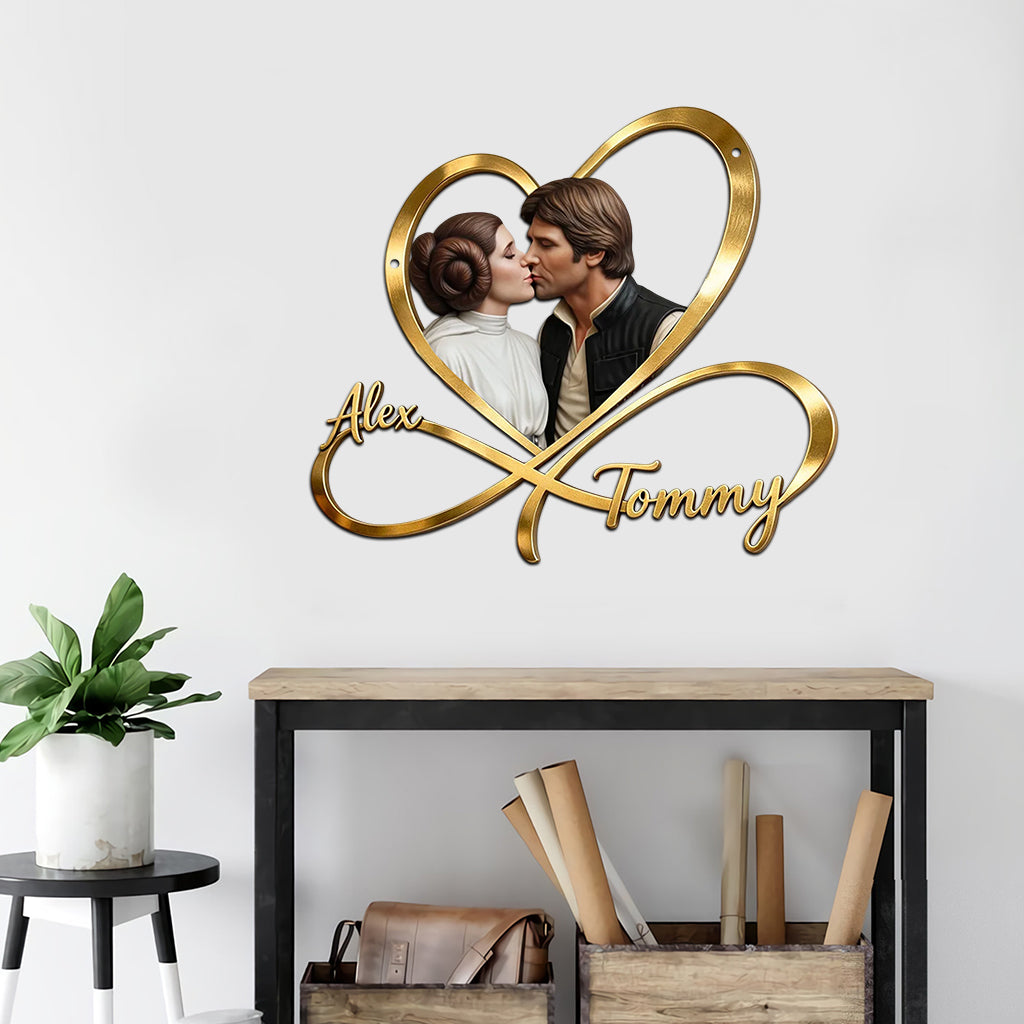 I Love You. I Know - Personalized The Force Cut Metal Sign