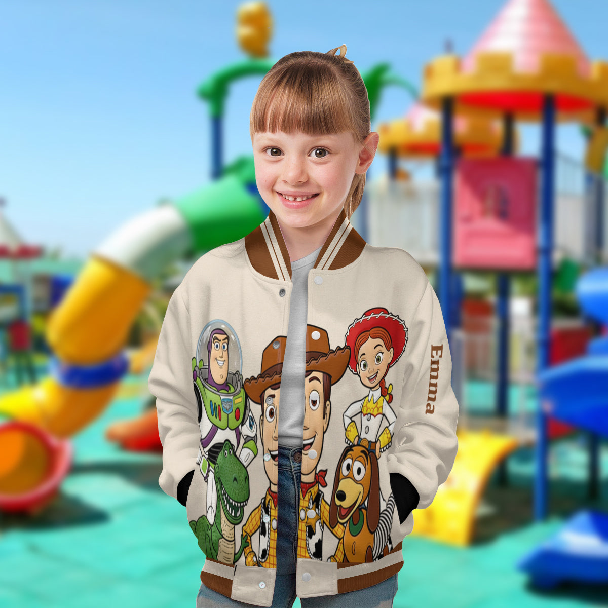 Buddy Toy - Personalized Movie For Kids Varsity Jacket