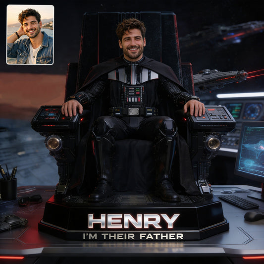 Custom Any Photo Best Dad/Grandpa In The Galaxy - Personalized The Force Custom Shaped Acrylic Plaque