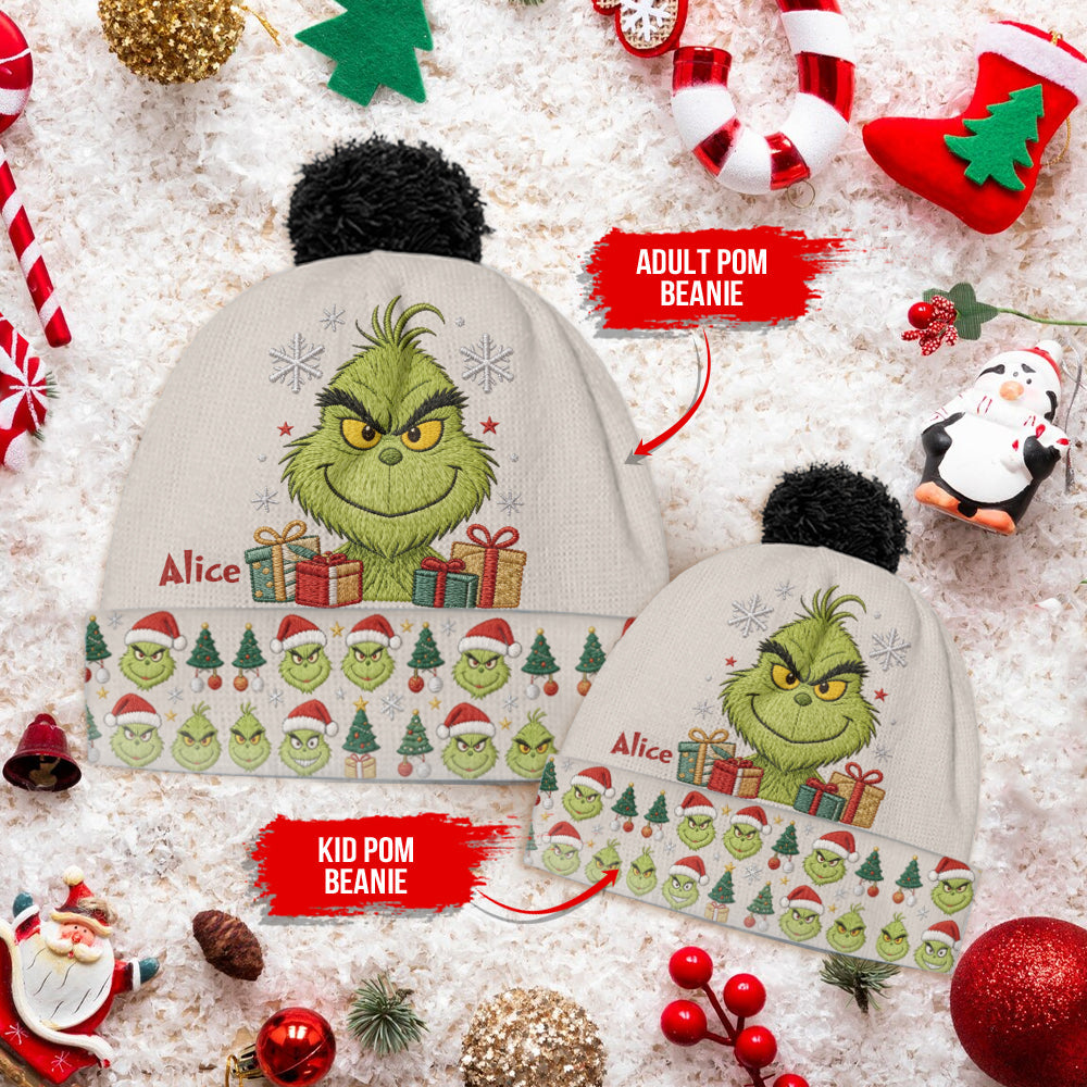Merry Grinchmas - Personalized Stole Christmas Beanie Hat