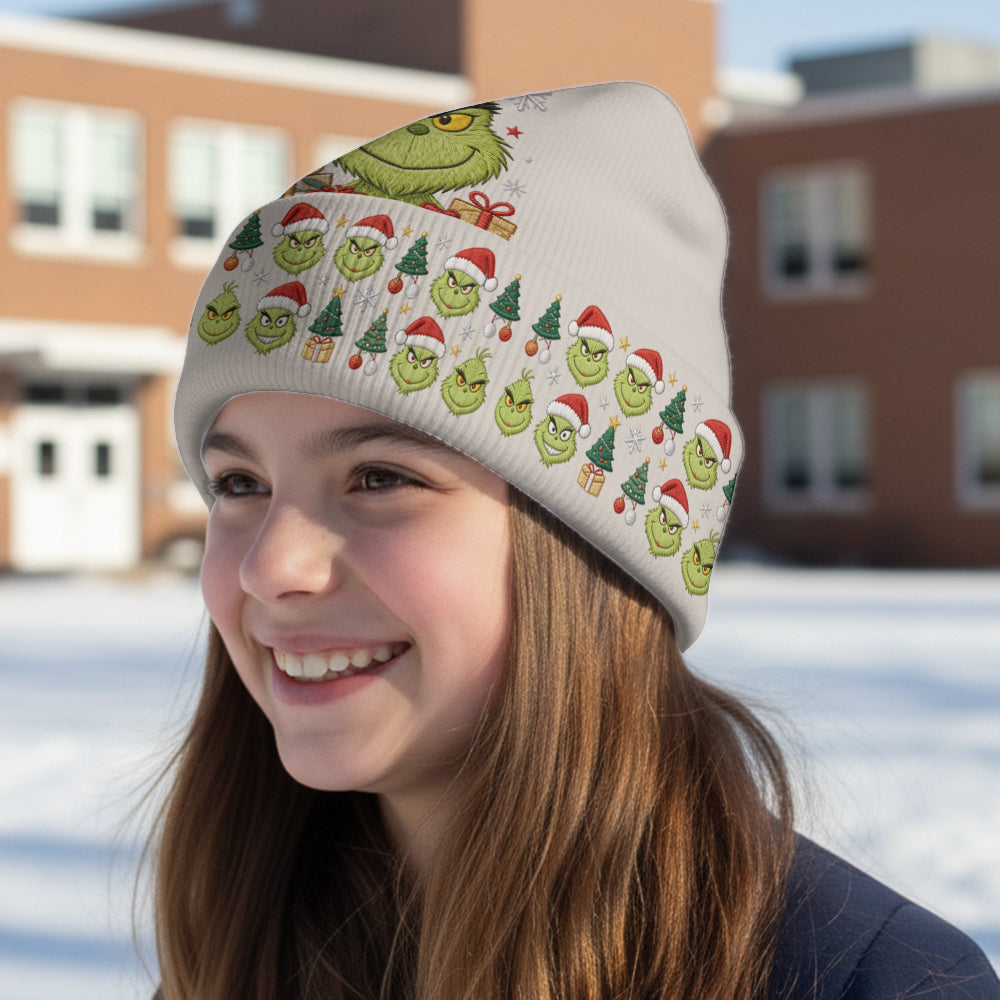Merry Grinchmas - Personalized Stole Christmas Beanie Hat