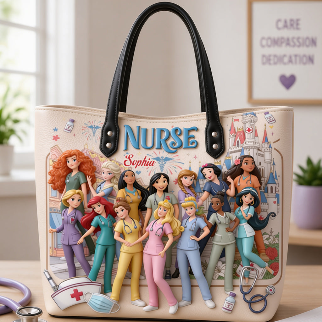 Nurse Life - Personalized Nurse Leather Bag