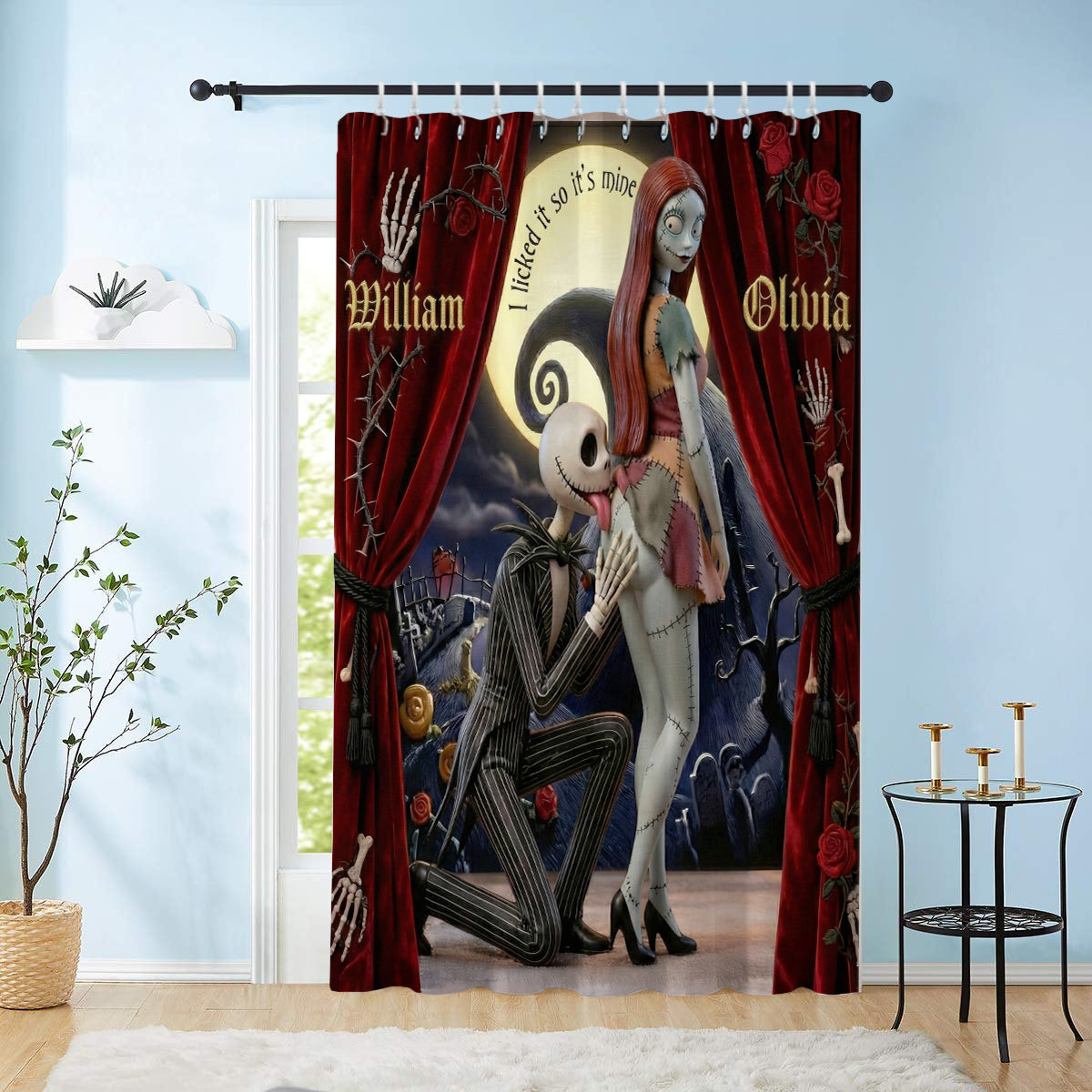 I Licked It So It's Mine - Personalized Nightmare Blackout Window Curtain/ Drapes Set