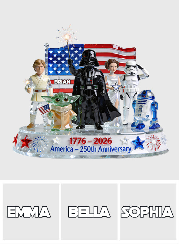 USA 250 Years Of Freedom - Personalized The Force Custom Shaped Acrylic Plaque
