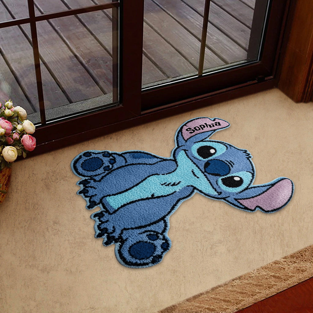 Ohana Means Family - Personalized Ohana Shaped Doormat/ Rug