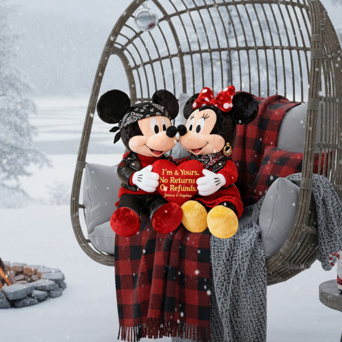 You & Me We Got This - Personalized Mouse Faux Fur Shaped Pillow