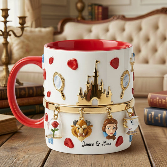 Tale As Old As Time Perfect Gift For Couple - Personalized Couple Accent Mug & Coaster