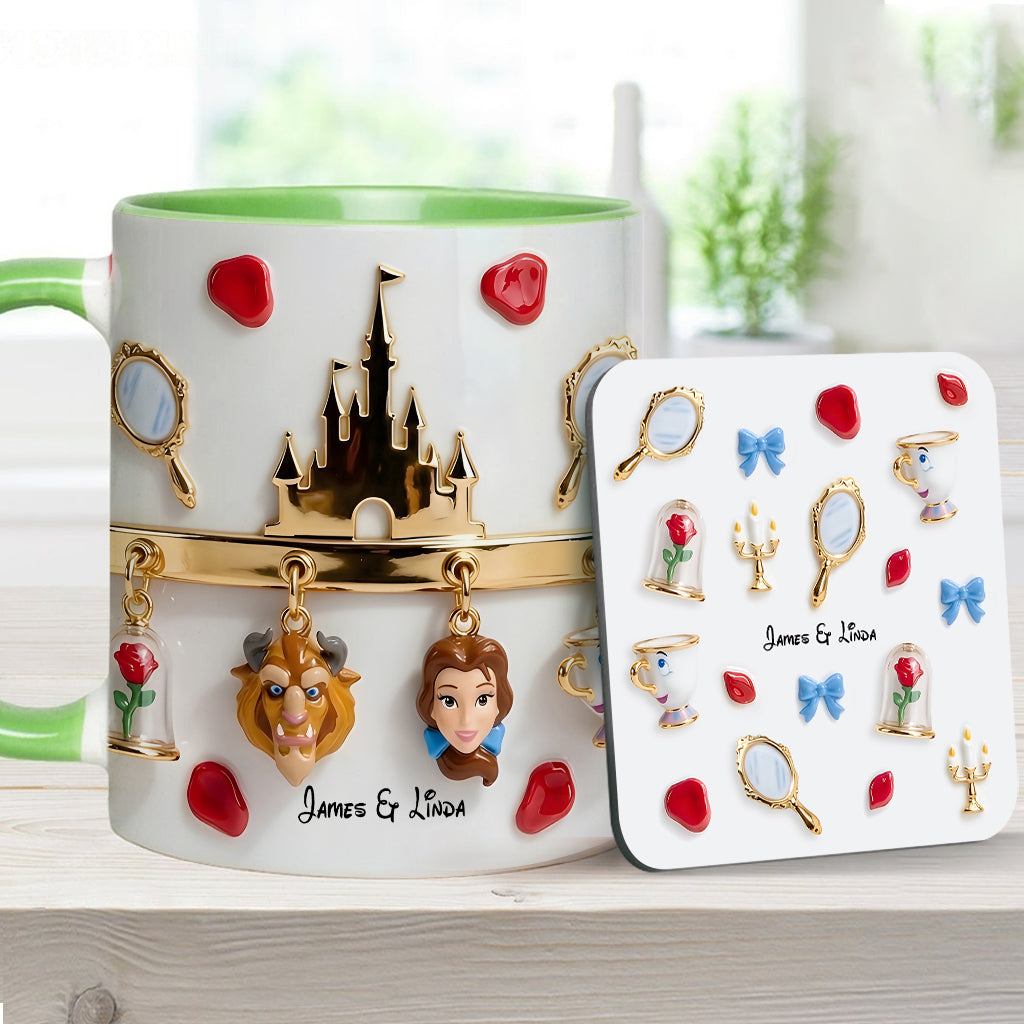 Tale As Old As Time Perfect Gift For Couple - Personalized Couple Accent Mug & Coaster